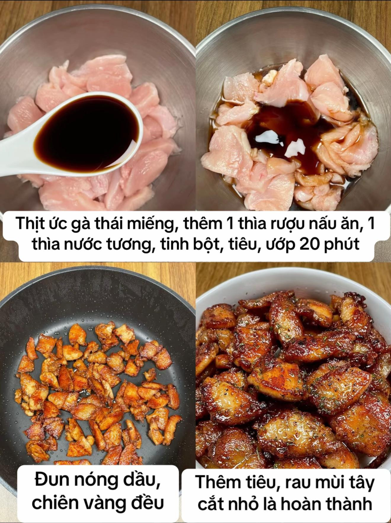 Công thức ướp ức gà ngon mê ly