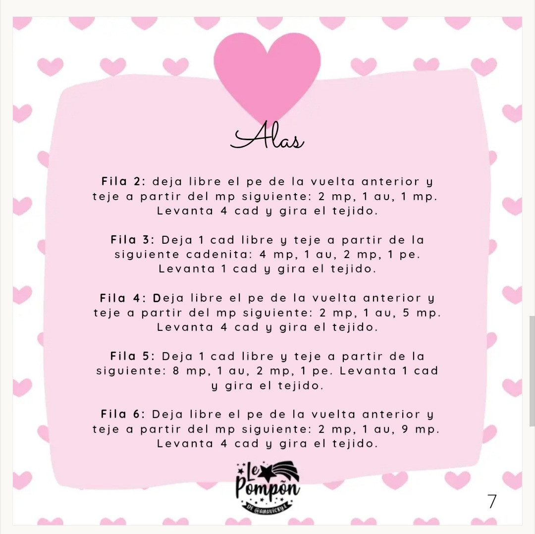 Corazón Volador: Patrón de Crochet Gratuito para Amantes del Ganchillo