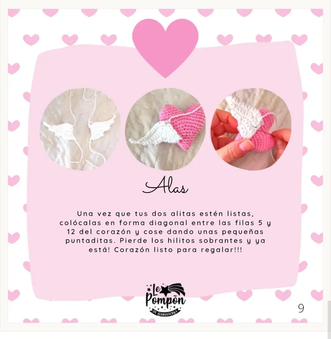 Corazón Volador: Patrón de Crochet Gratuito para Amantes del Ganchillo