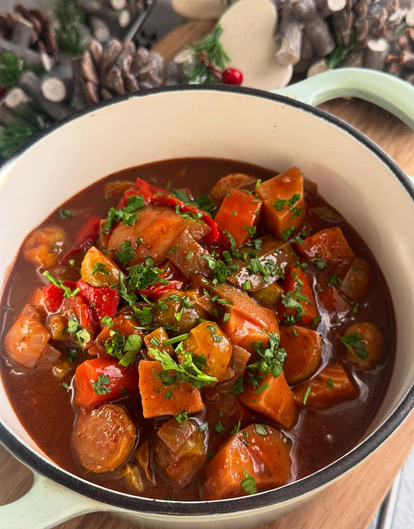Cozy Red Wine Winter Vegetable Casserole