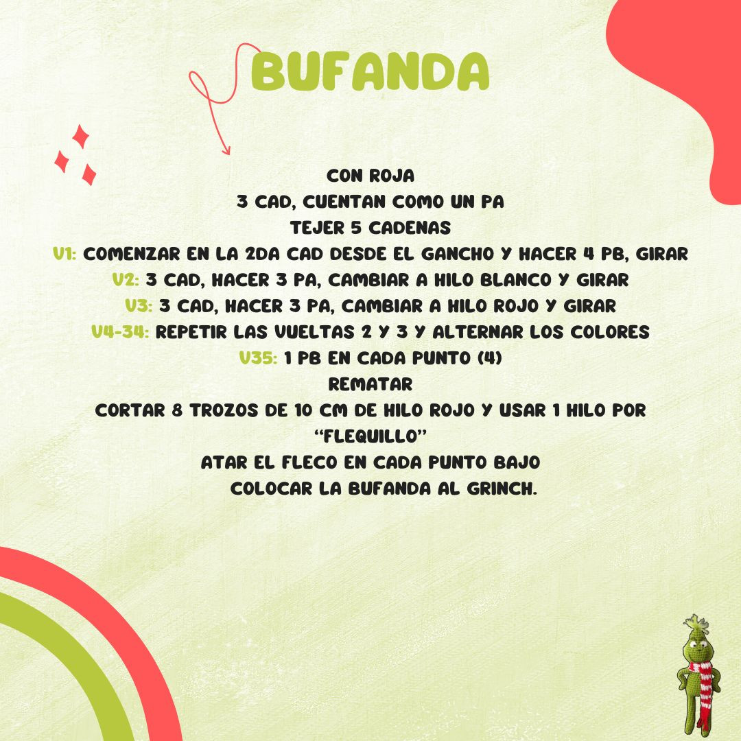 Crea tu propio Grinch Amigurumi con este patrón gratuito.