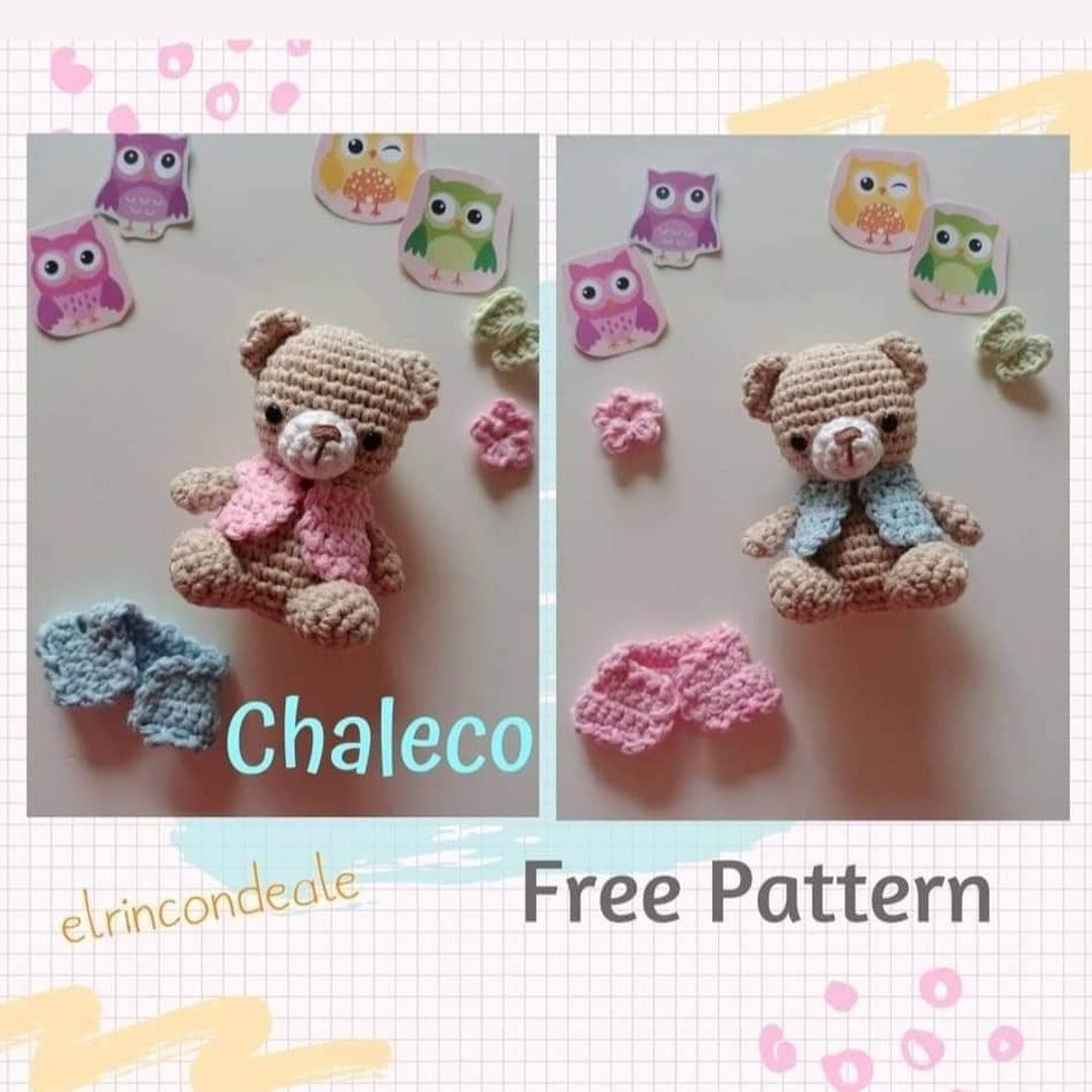 Crea tu propio mini oso Teddy con patrón gratuito