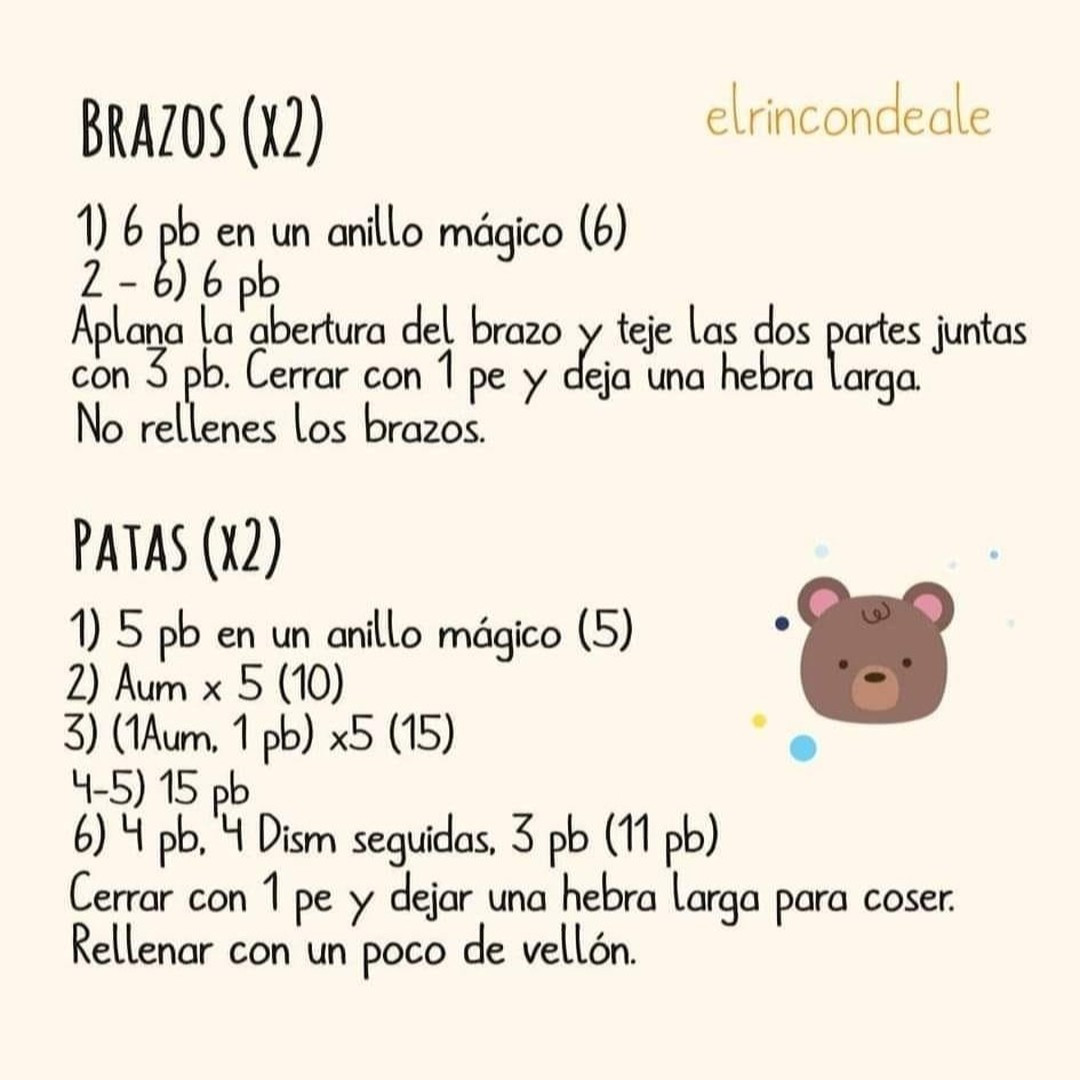Crea tu propio mini oso Teddy con patrón gratuito
