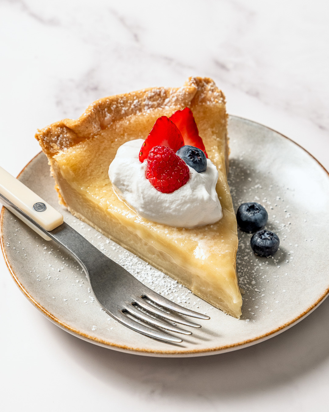 Create a Cozy Vegan Buttermilk Pie with Fresh Berries