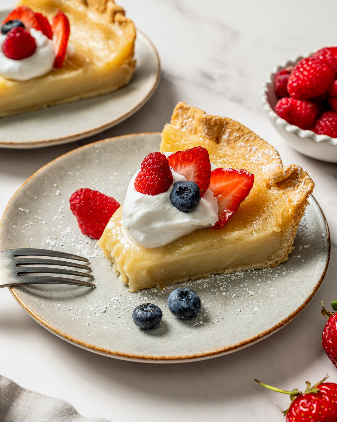 Create a Cozy Vegan Buttermilk Pie with Fresh Berries