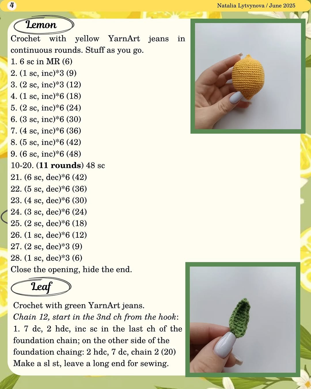 Create Emotional Lemons with This Free Crochet Pattern