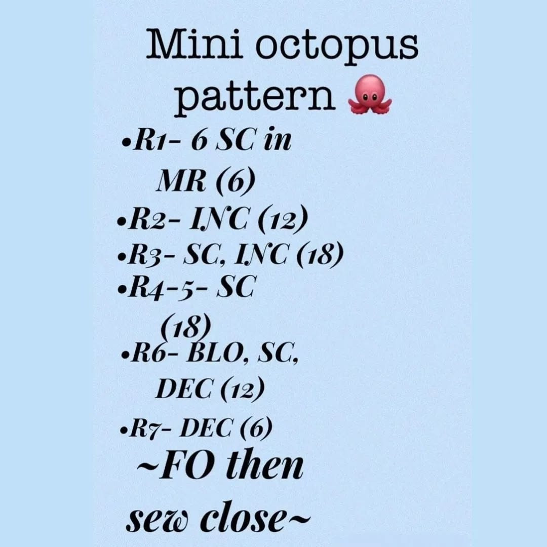 Create Your Own Adorable Mini Octopus with Crochet Pattern