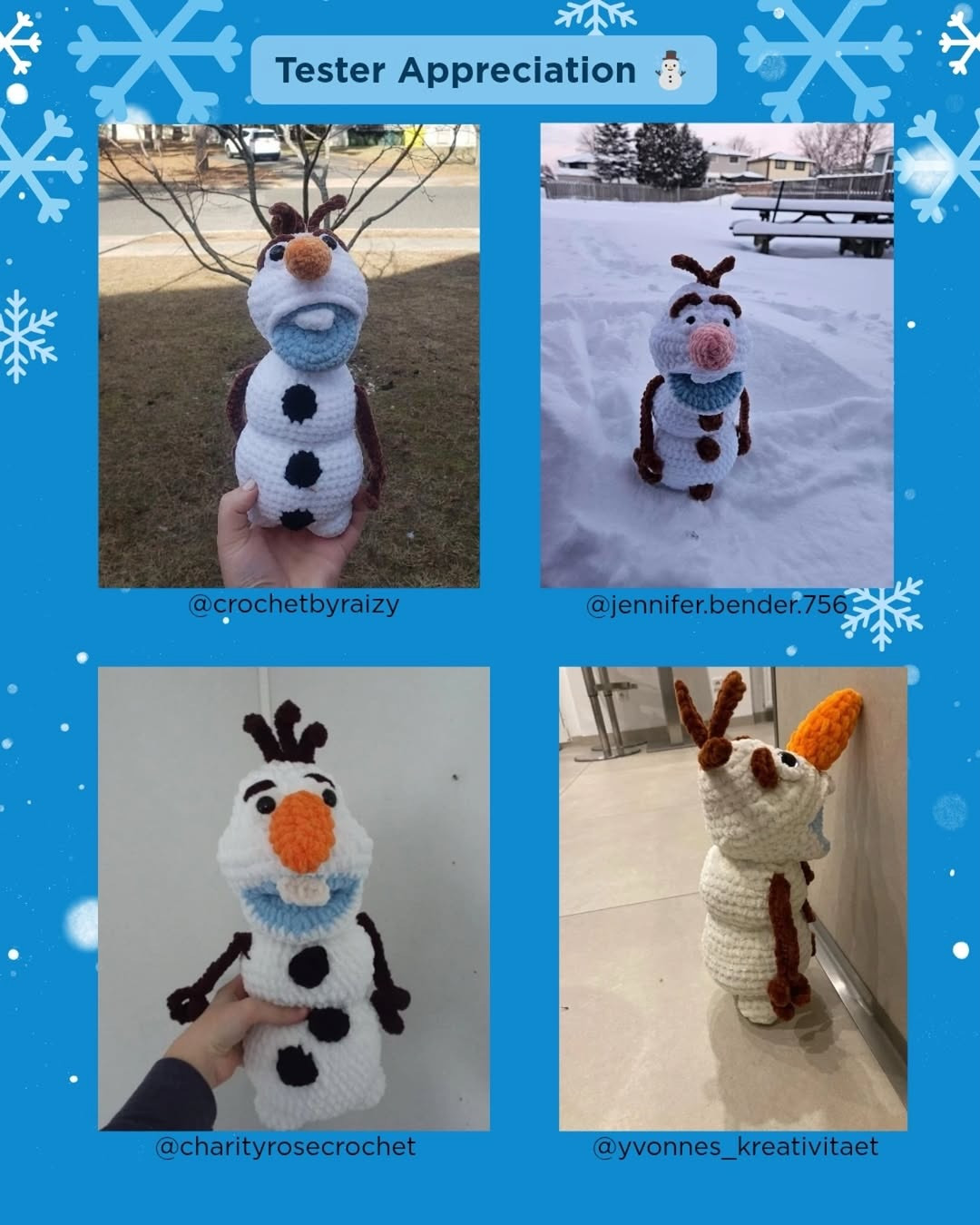 Create Your Own Olaf Inspired Snowman With This Free Crochet Pattern
