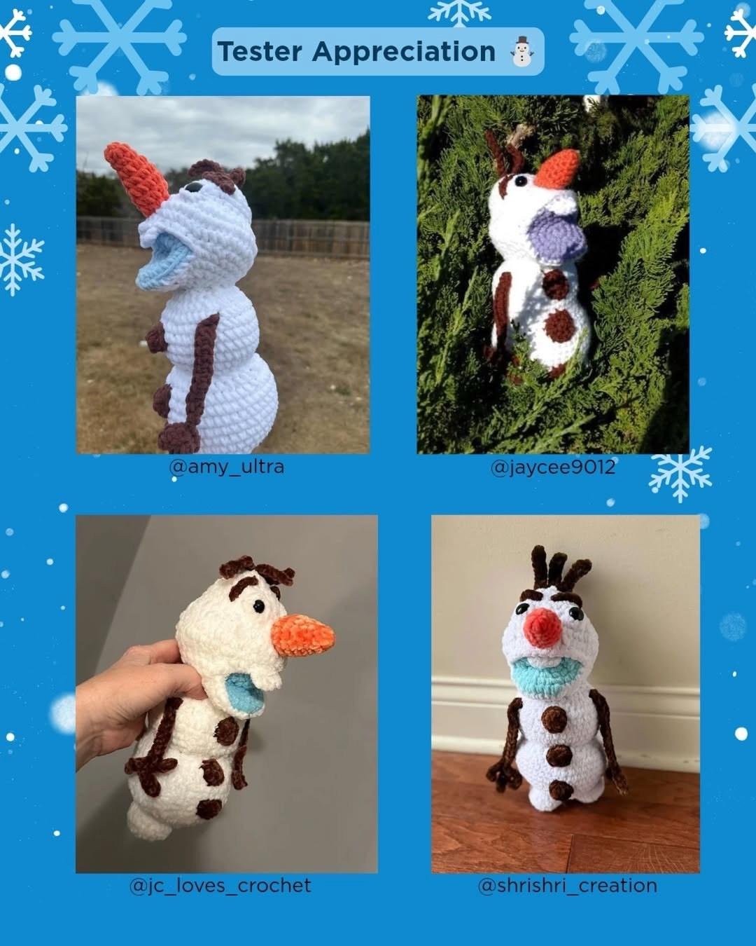 Create Your Own Olaf Inspired Snowman With This Free Crochet Pattern