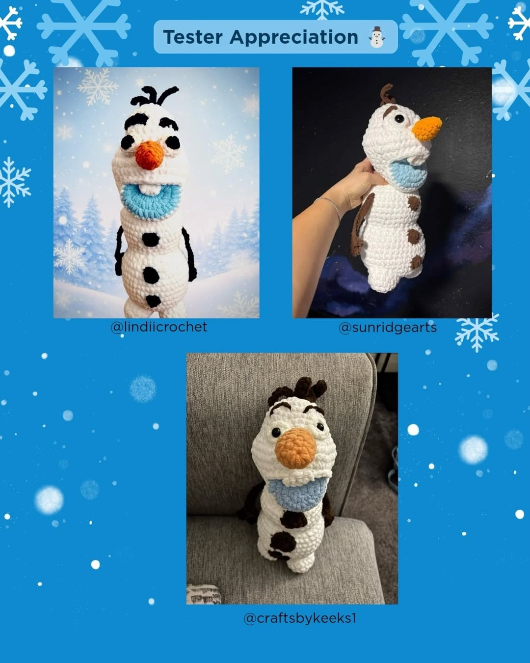 Create Your Own Olaf Inspired Snowman With This Free Crochet Pattern