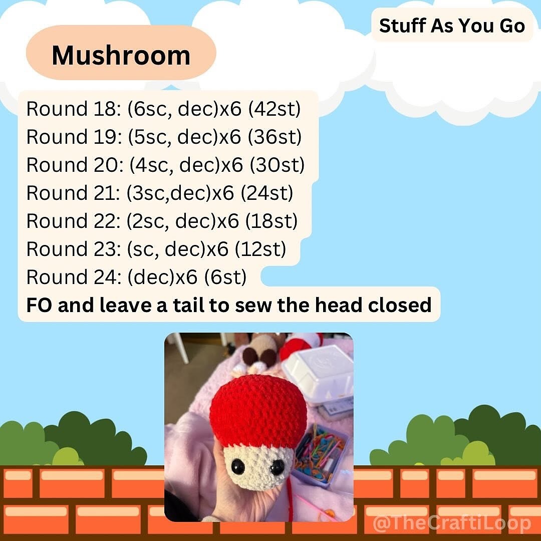 Create Your Own Power-Up Mushroom with Free Crochet Pattern