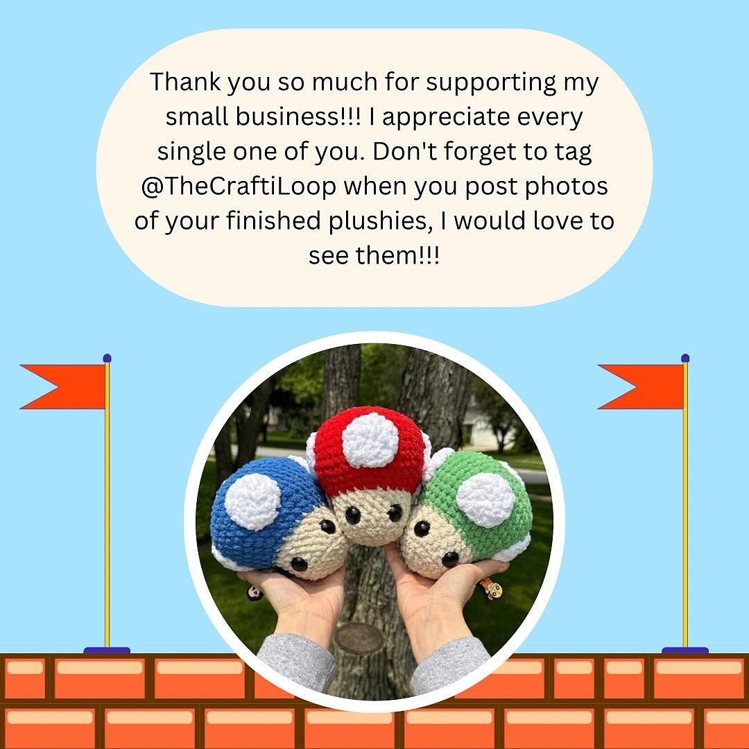 Create Your Own Power-Up Mushroom with Free Crochet Pattern