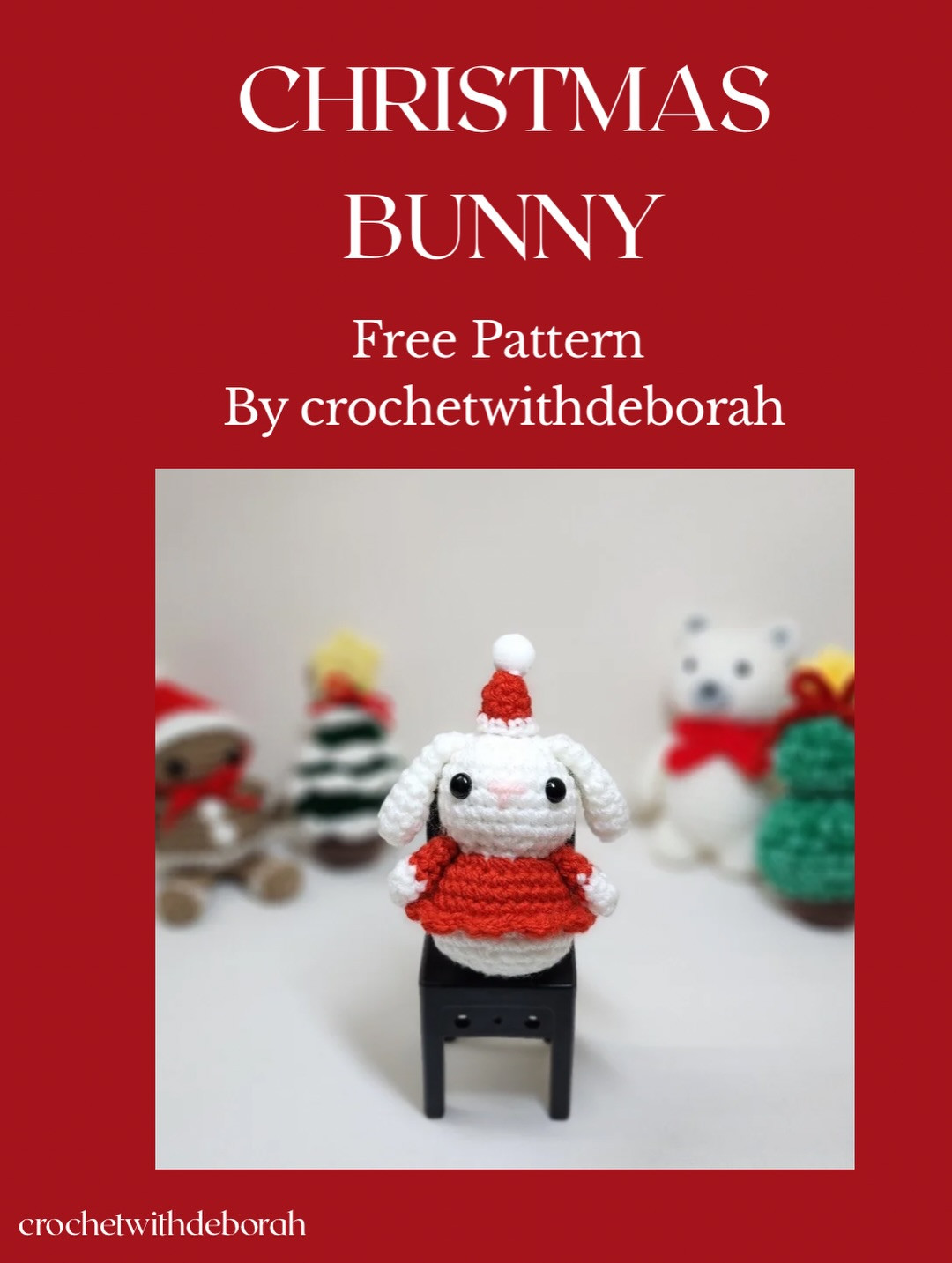 Crochet a Festive Christmas Bunny with This Free Pattern
