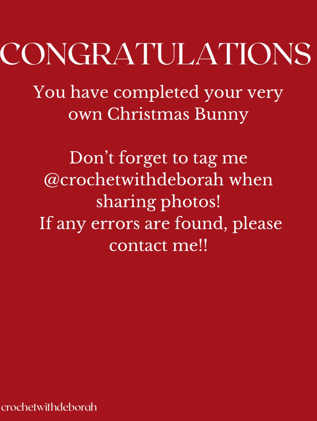 Crochet a Festive Christmas Bunny with This Free Pattern