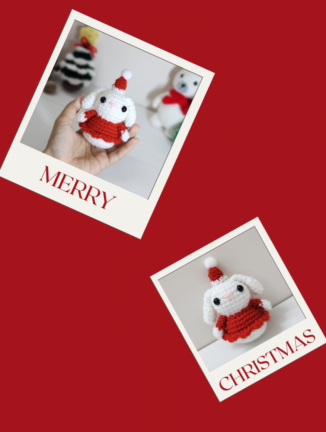 Crochet a Festive Christmas Bunny with This Free Pattern