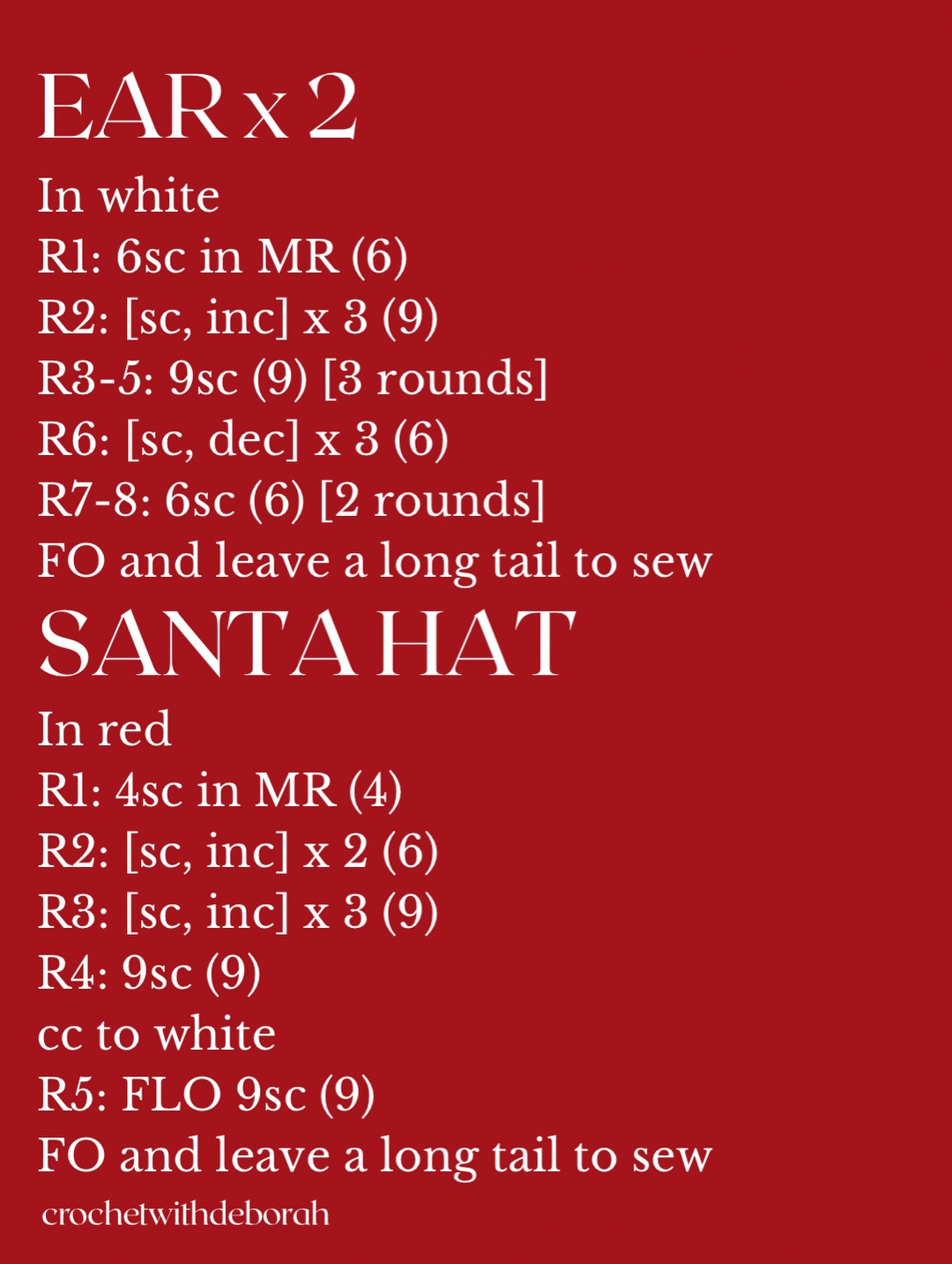 Crochet a Festive Christmas Bunny with This Free Pattern