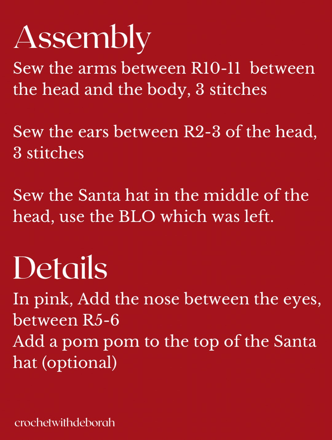 Crochet a Festive Christmas Bunny with This Free Pattern