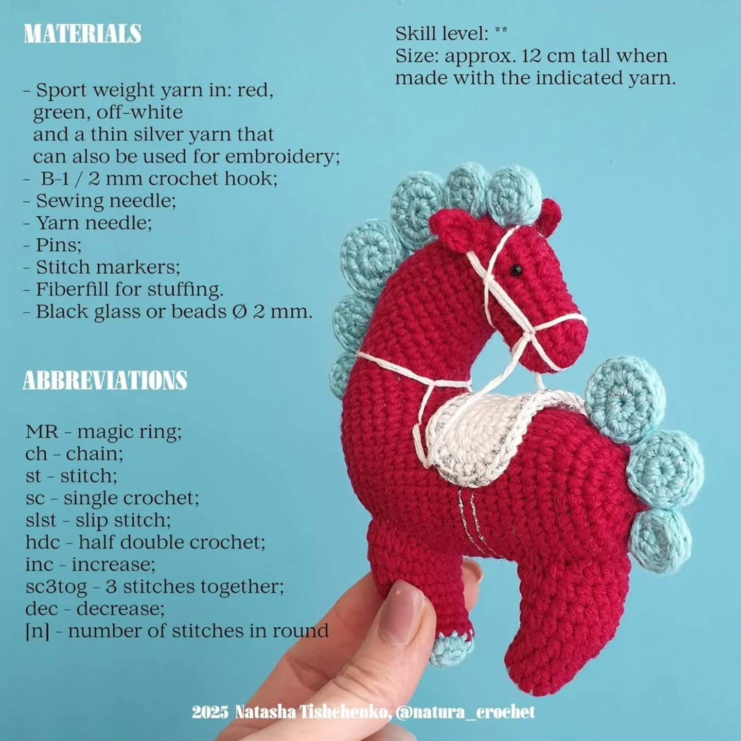 Crochet Amigurumi Christmas Horse Pattern for Festive Decorations