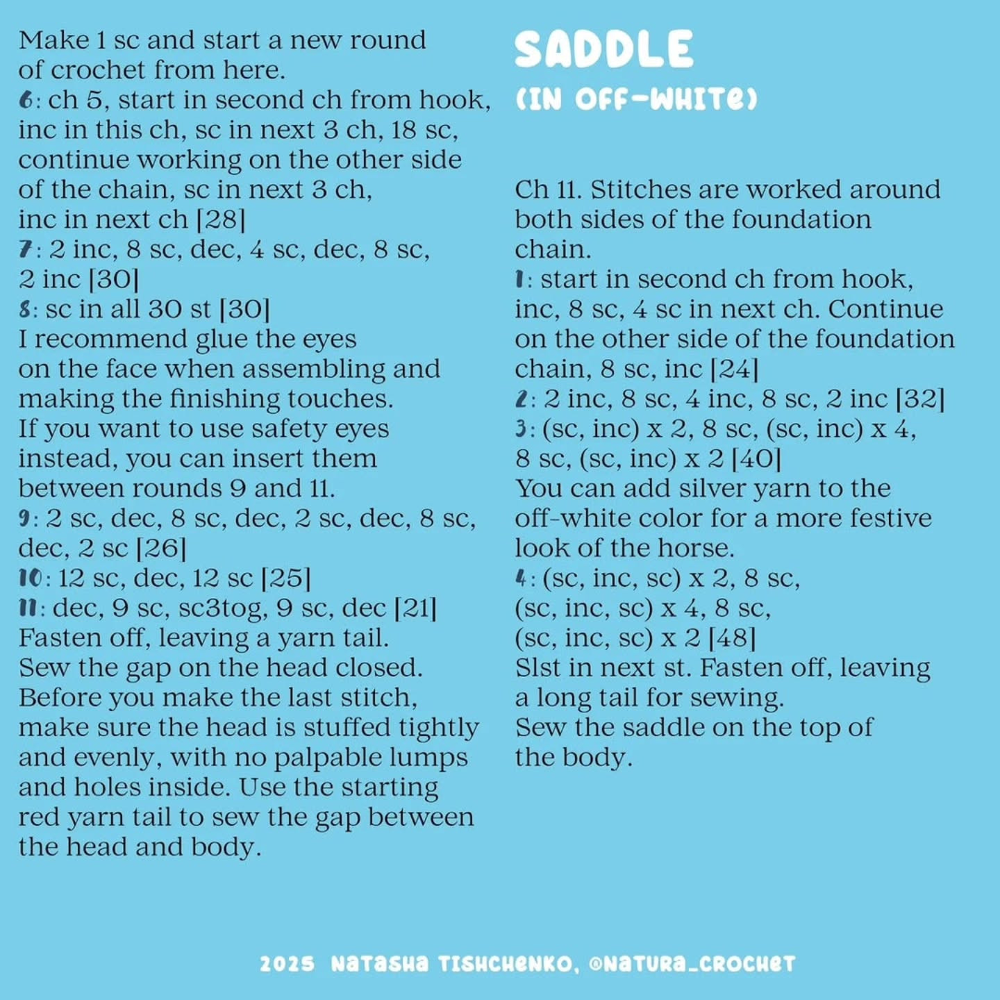 Crochet Amigurumi Christmas Horse Pattern for Festive Decorations