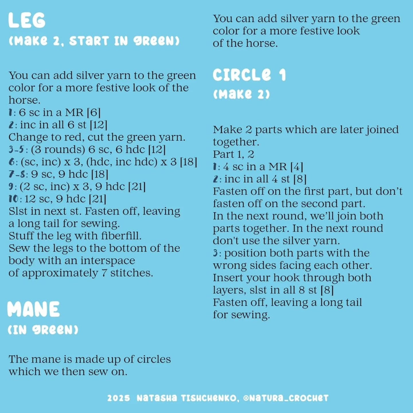 Crochet Amigurumi Christmas Horse Pattern for Festive Decorations