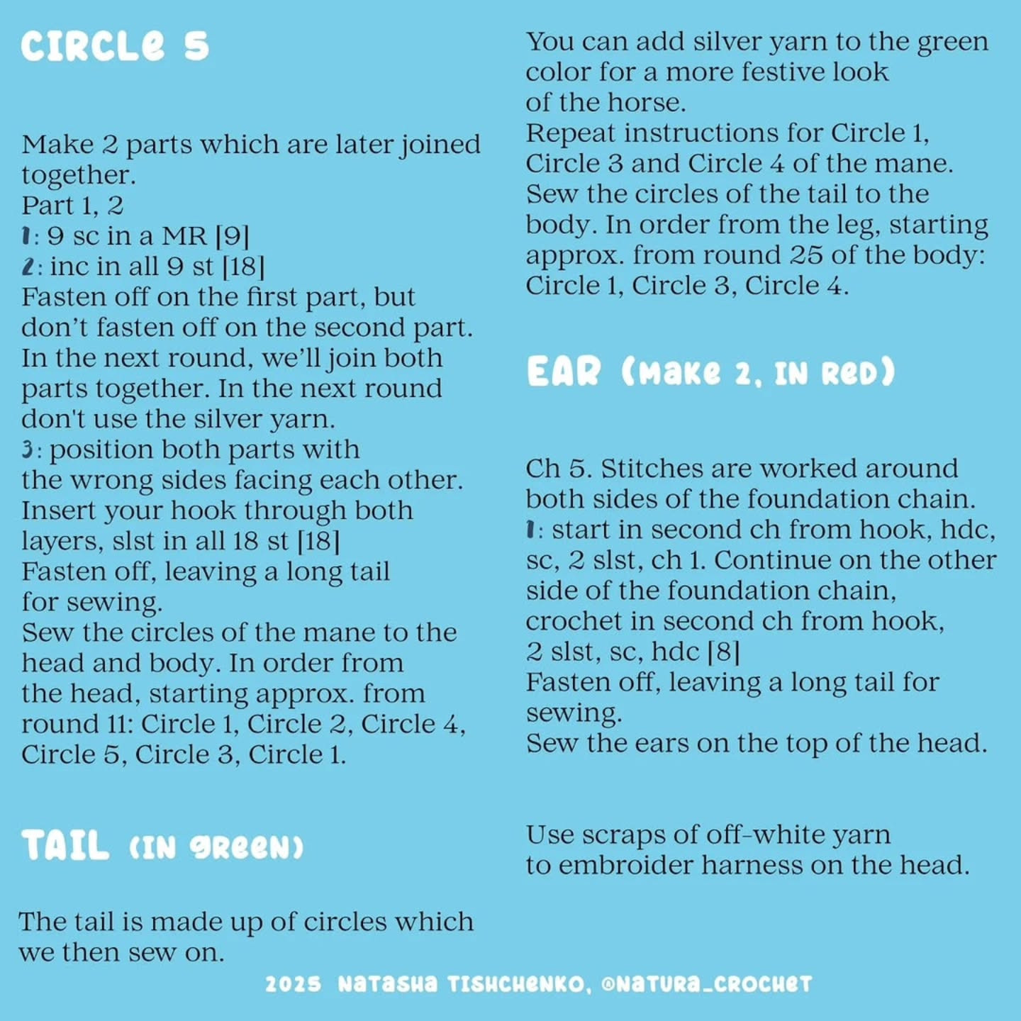 Crochet Amigurumi Christmas Horse Pattern for Festive Decorations