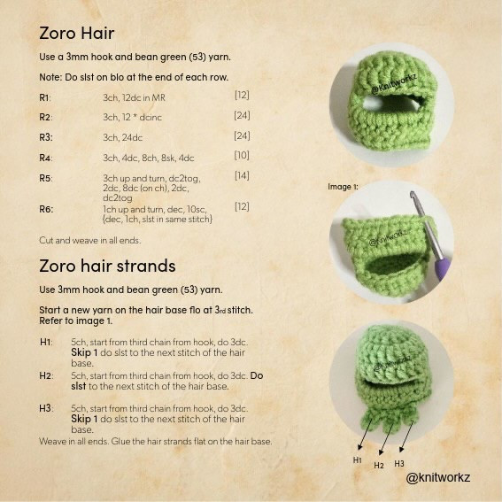 Crochet Amigurumi Pattern: Zoro x Pikachu Plushie