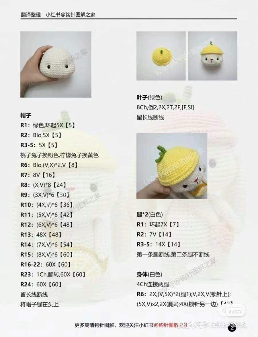 Crochet Bunny with Blue Hat and Bag Pattern