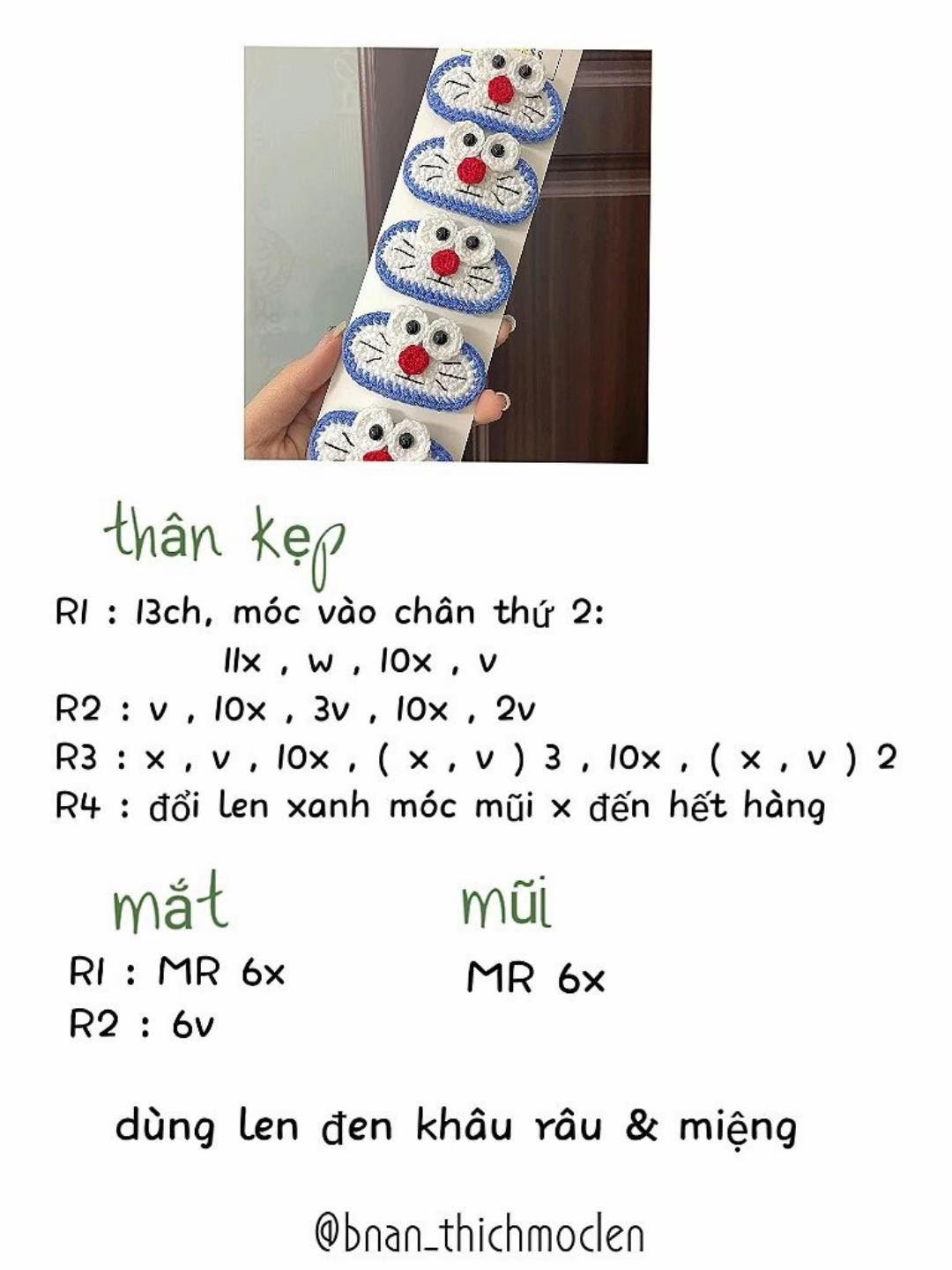 Crochet Cactus Hair Clip Pattern with Flower Detail