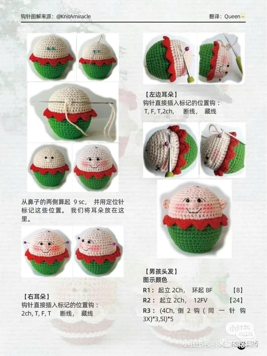 Crochet Christmas Elf Amigurumi Pattern for Festive Holiday Decor