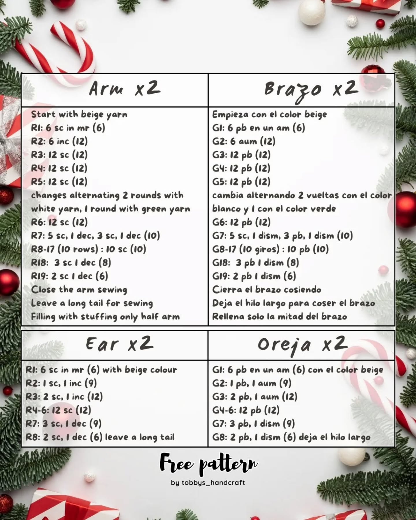 Crochet Christmas Elf Doll Pattern by Tobbys Handcraft