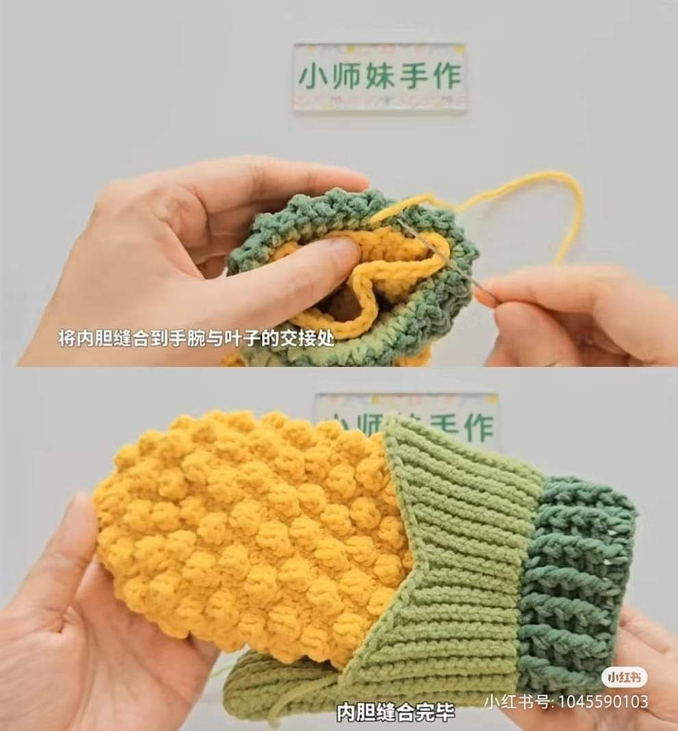 Crochet Corn Mittens Pattern for Cozy Hands in Winter