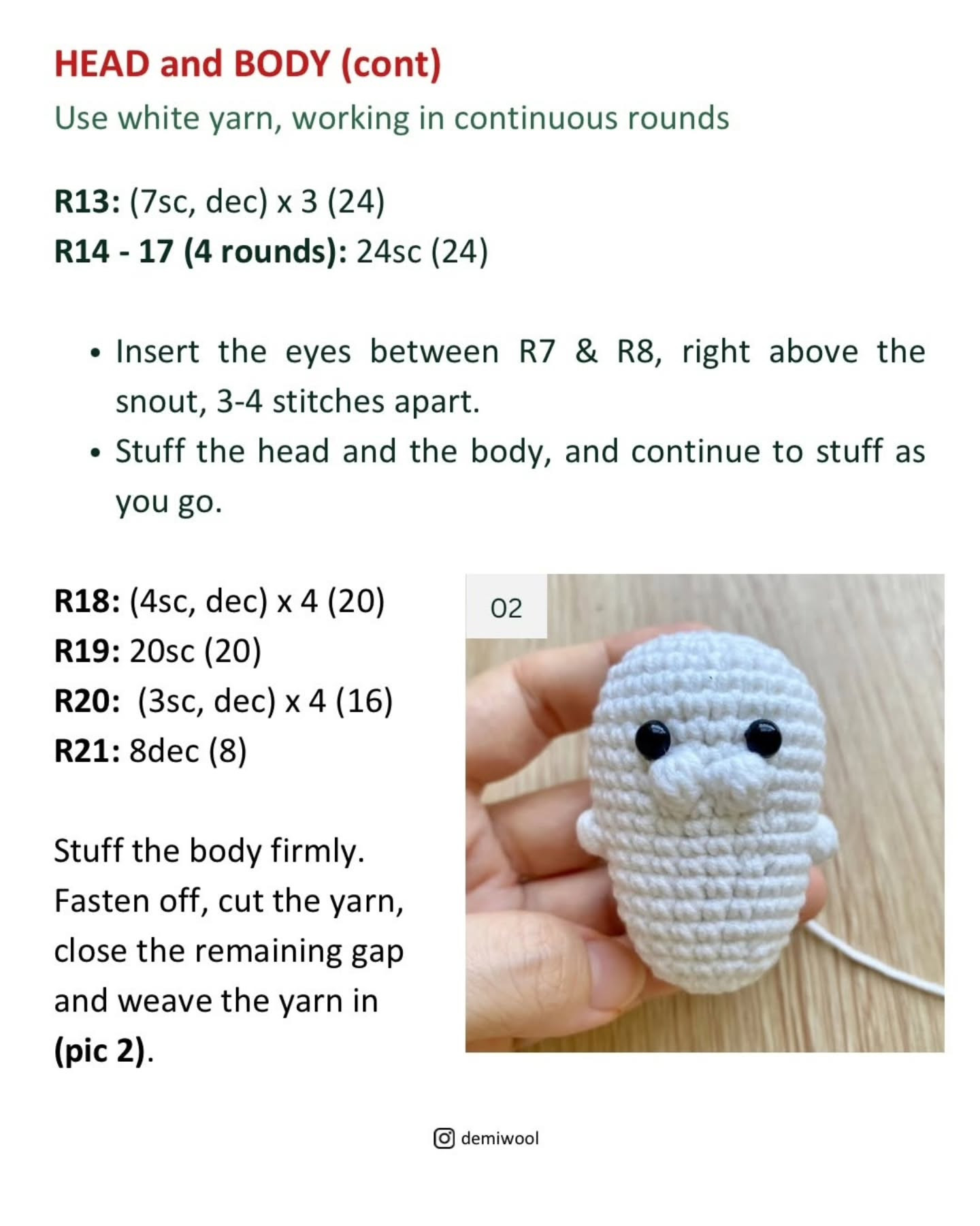 Crochet Cute Amigurumi Seal with Christmas Hat - Free Pattern