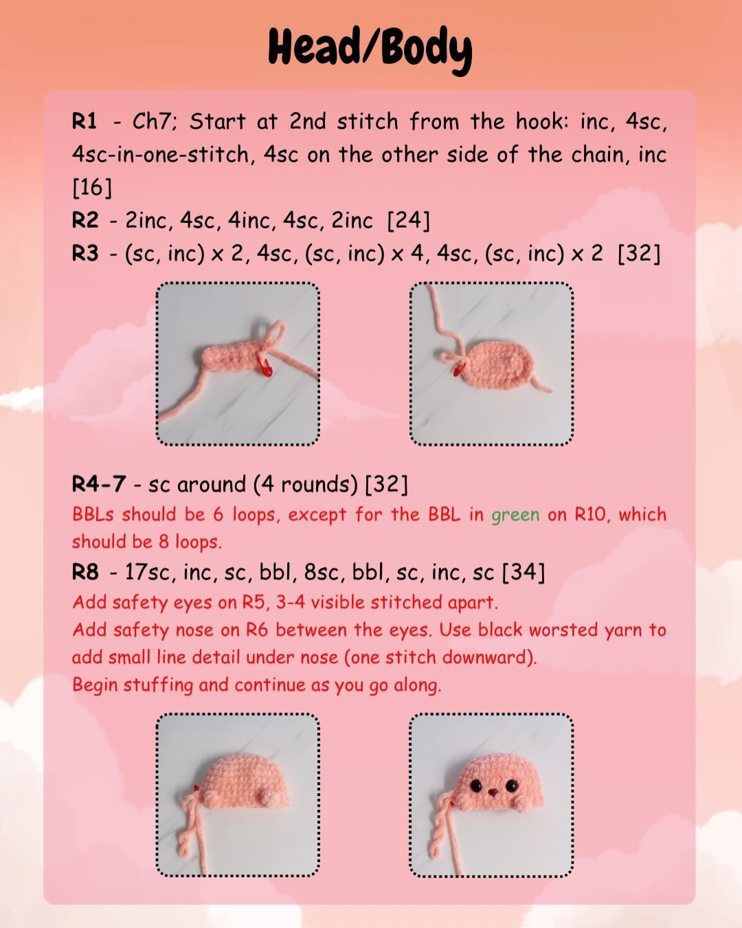 Crochet Cute Boxy Bunny Plushie with Free Pattern