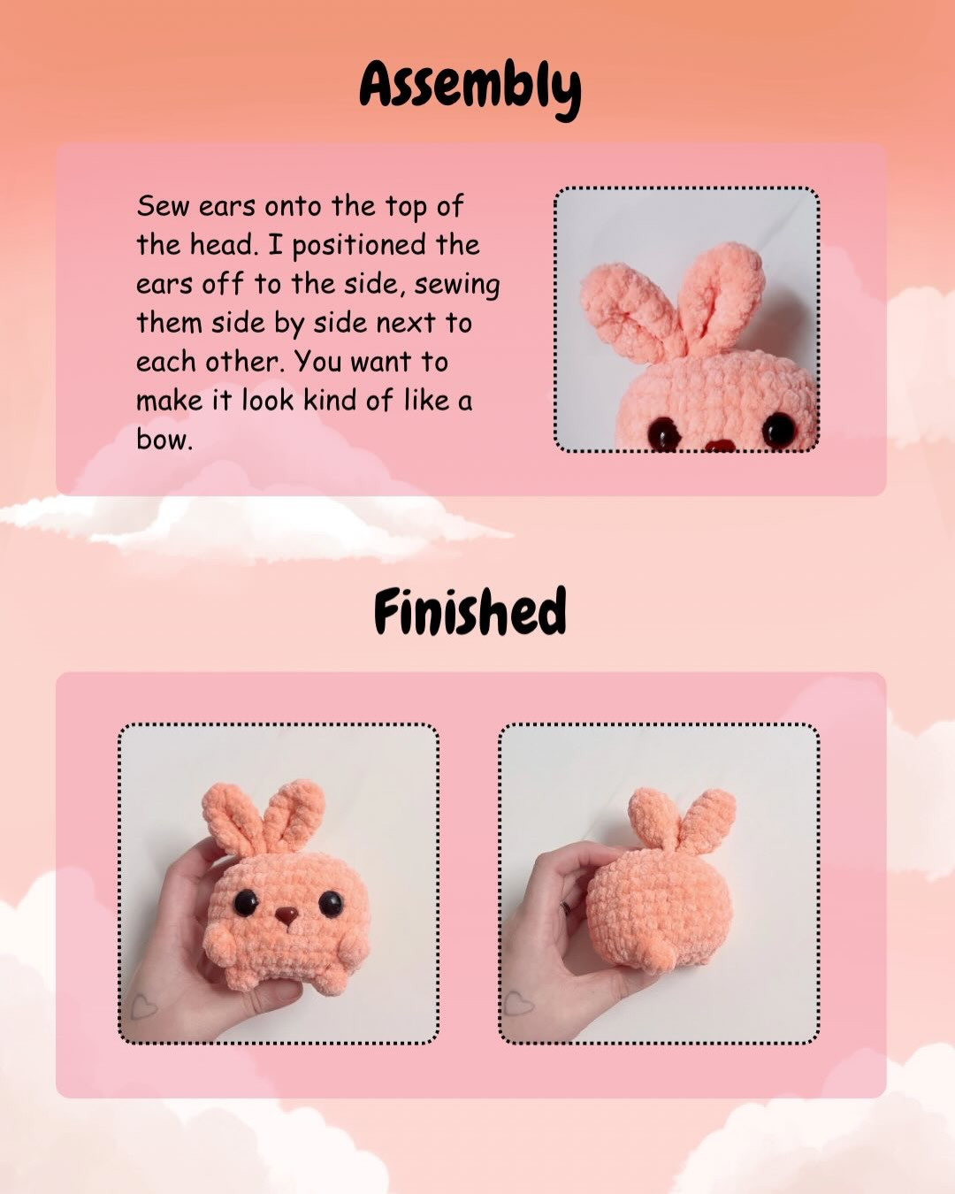 Crochet Cute Boxy Bunny Plushie with Free Pattern