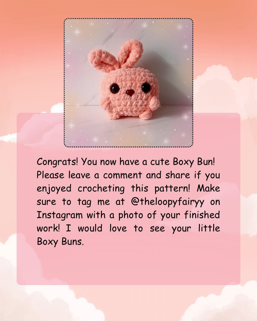 Crochet Cute Boxy Bunny Plushie with Free Pattern