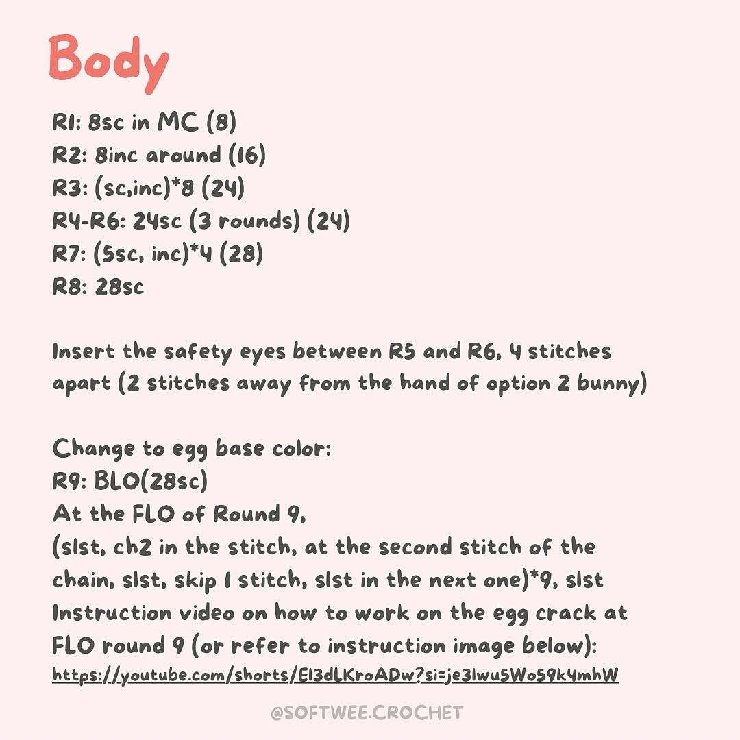 Crochet Cute Easter Bunny in an Eggshell Free Pattern