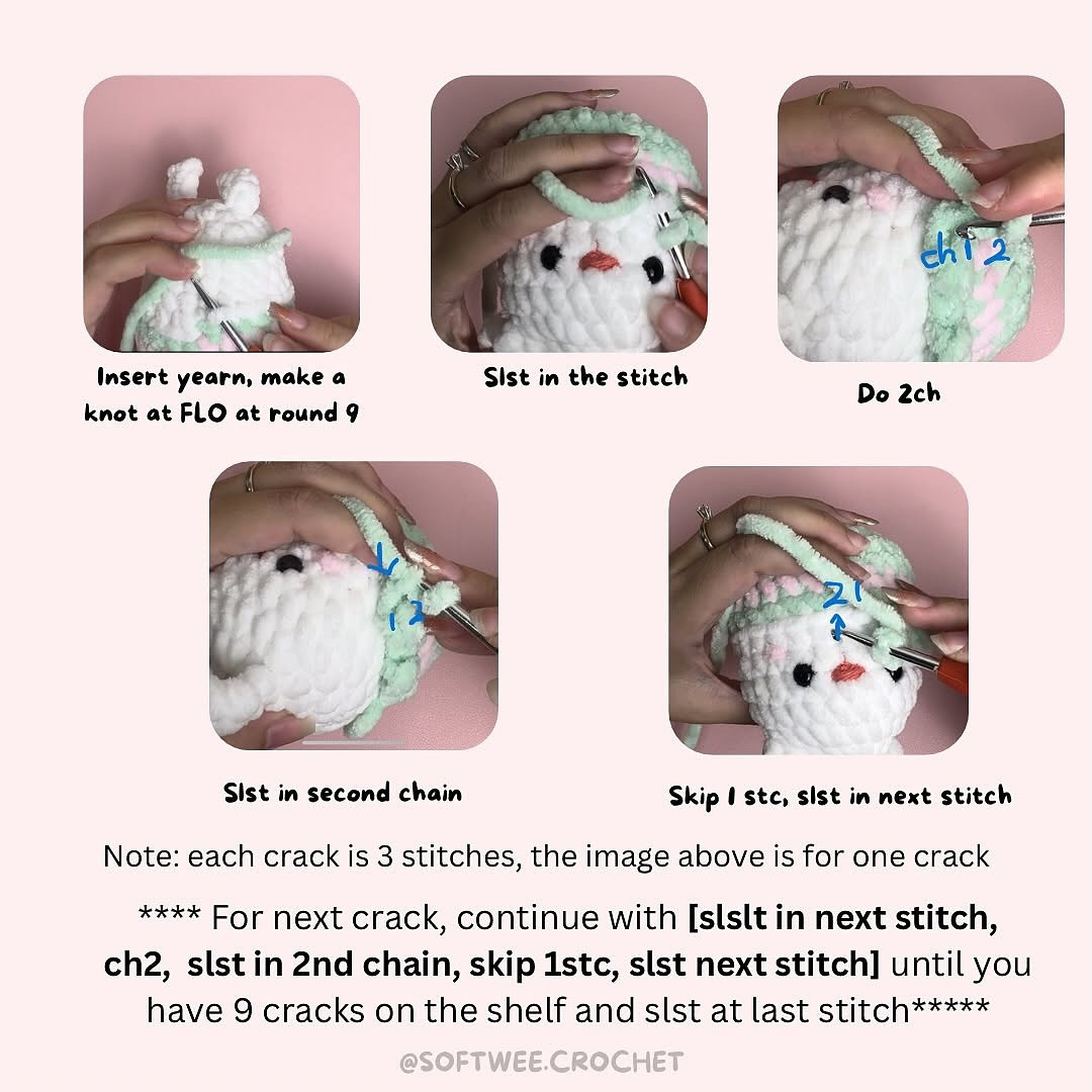 Crochet Cute Easter Bunny in an Eggshell Free Pattern