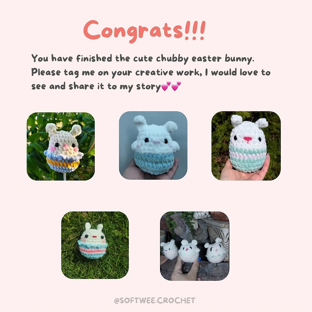 Crochet Cute Easter Bunny in an Eggshell Free Pattern