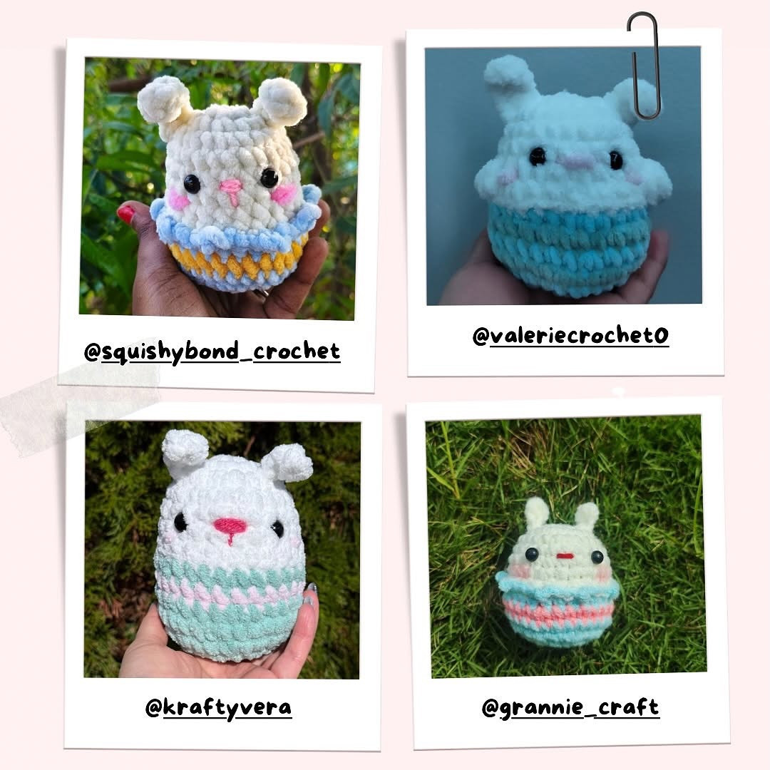 Crochet Cute Easter Bunny in an Eggshell Free Pattern