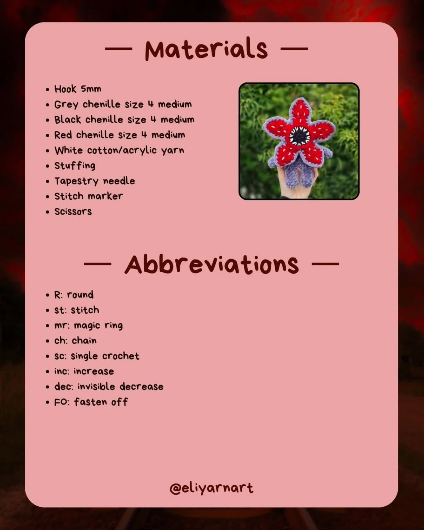 Crochet Demogorgon Amigurumi Pattern for Free