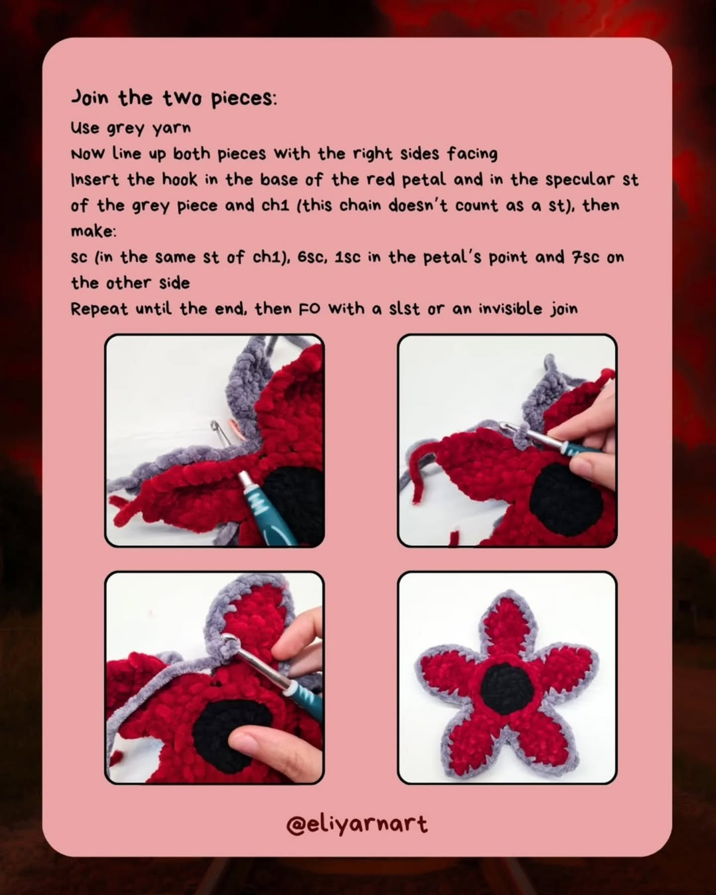 Crochet Demogorgon Amigurumi Pattern for Free