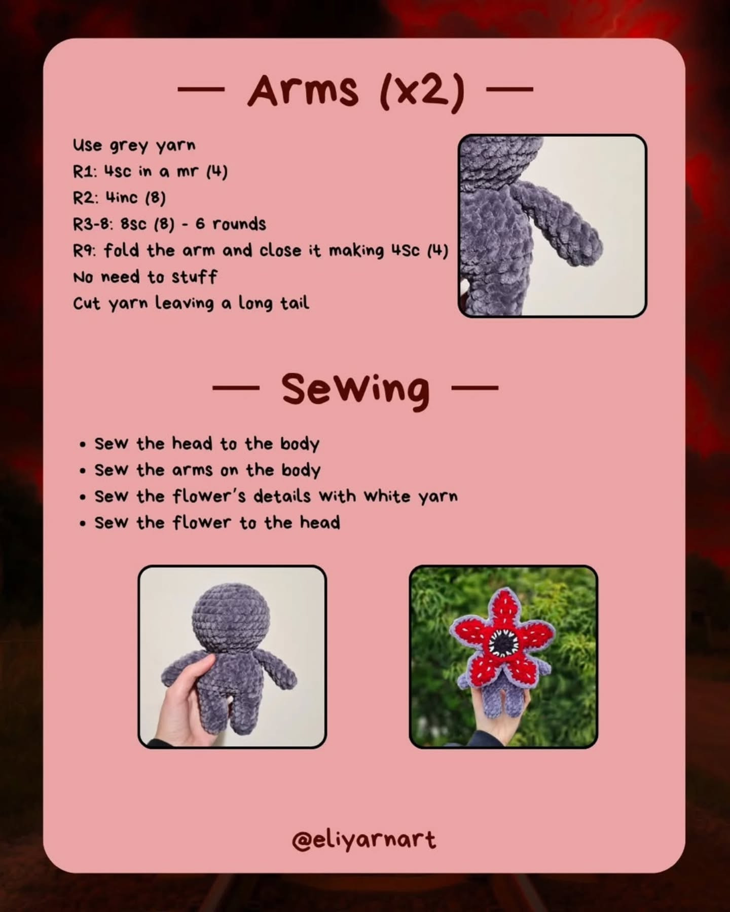 Crochet Demogorgon Amigurumi Pattern for Free