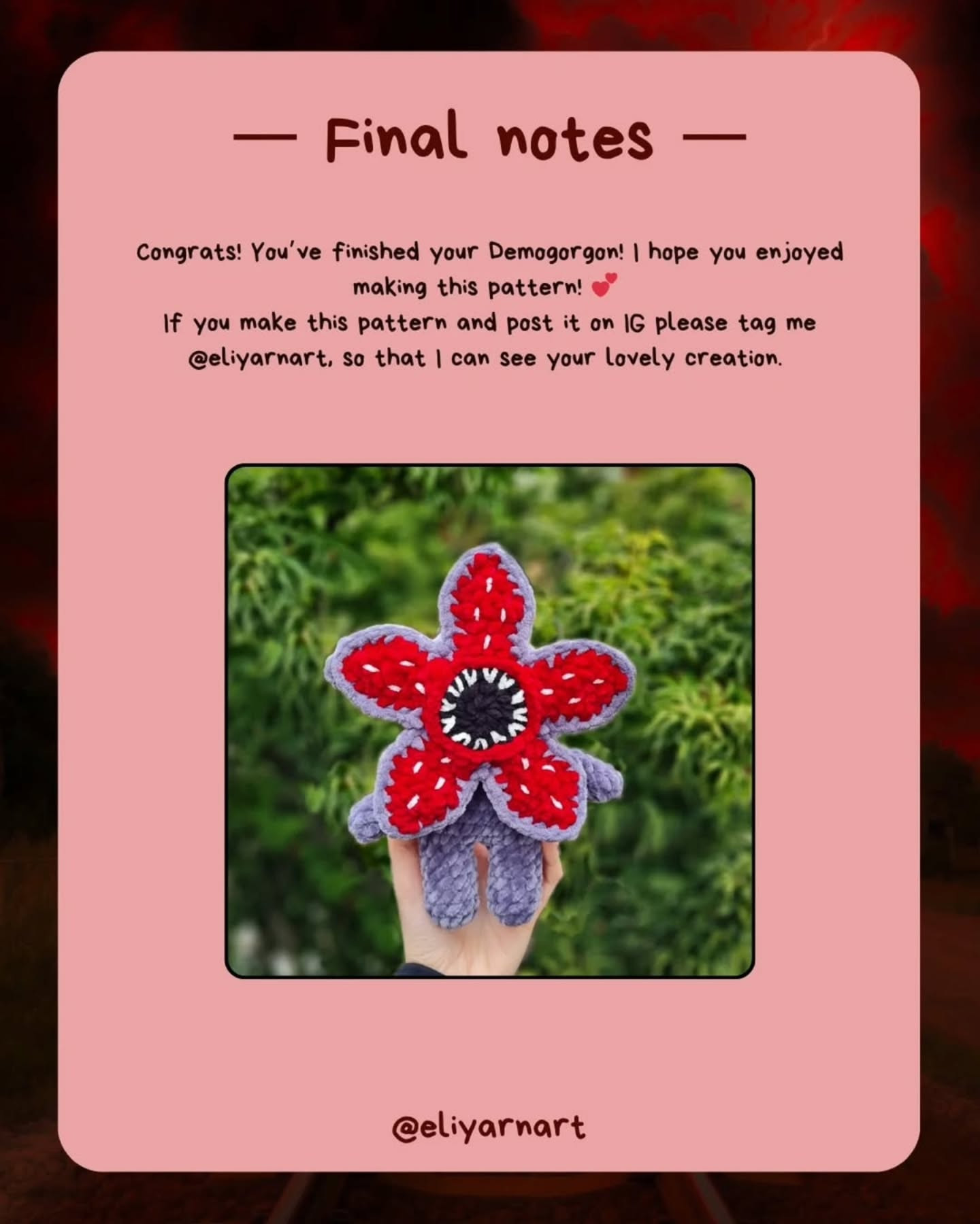 Crochet Demogorgon Amigurumi Pattern for Free