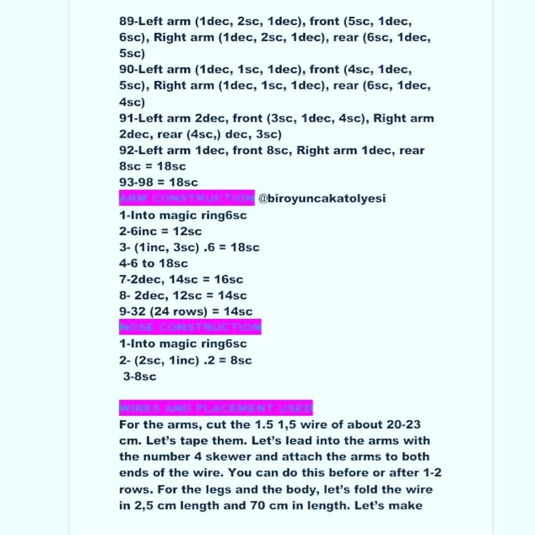 Crochet Doll with Long Hair and Pink Dress Free Pattern