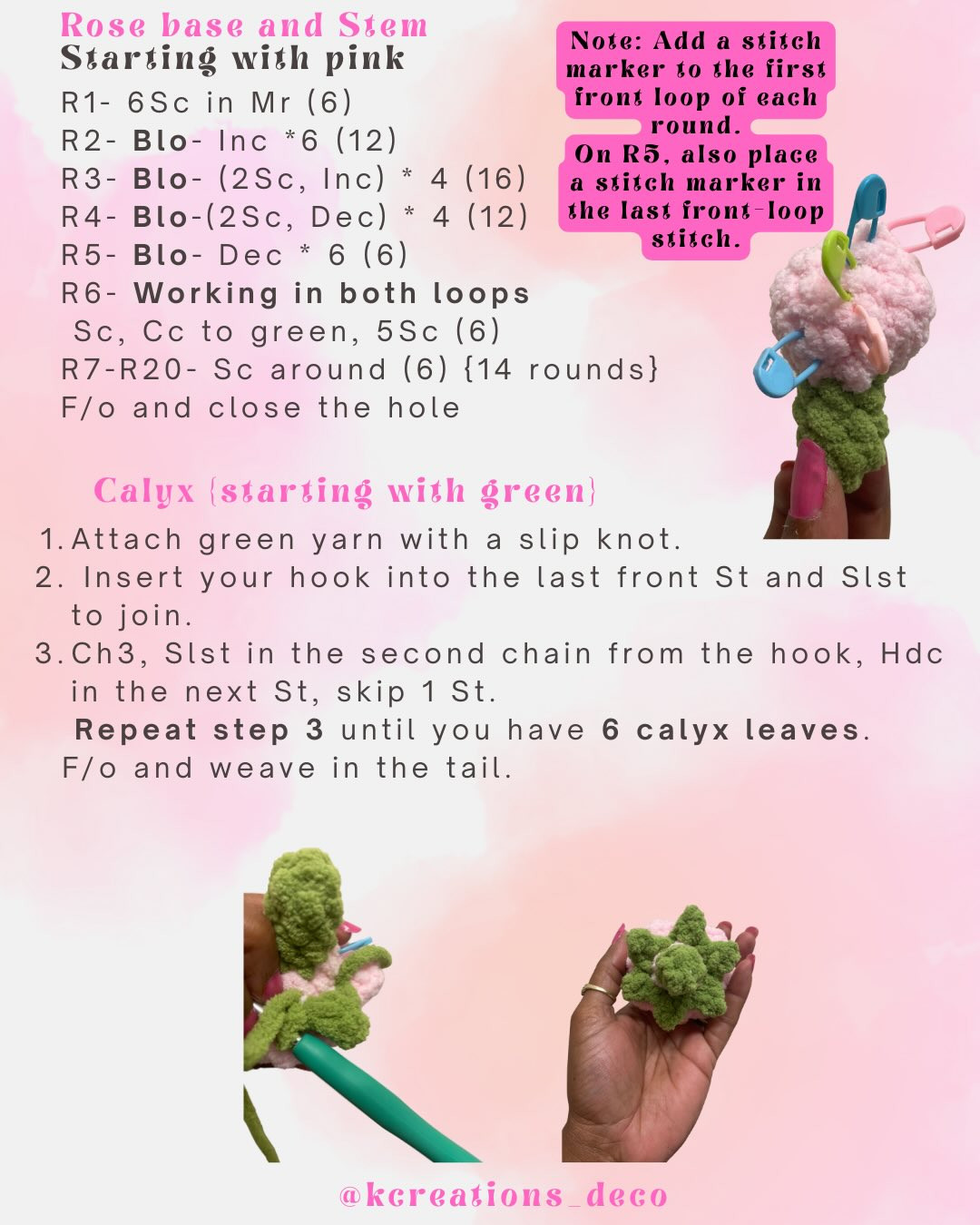 Crochet Eternal Rose Pattern for Personal Use Only