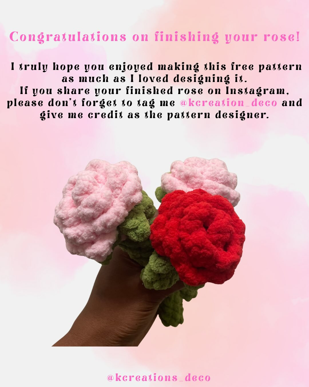 Crochet Eternal Rose Pattern for Personal Use Only