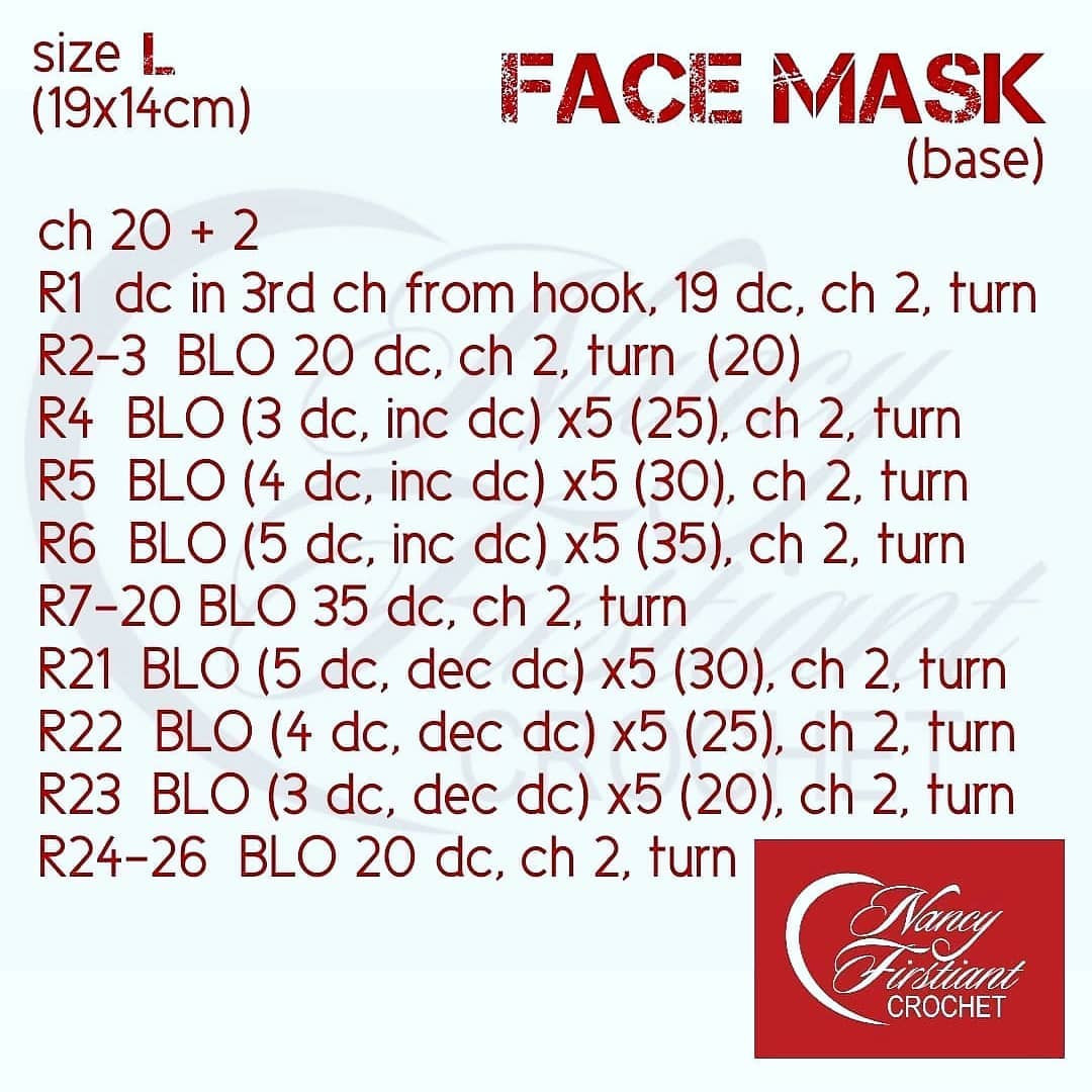 Crochet Face Mask Free Pattern for Beginners
