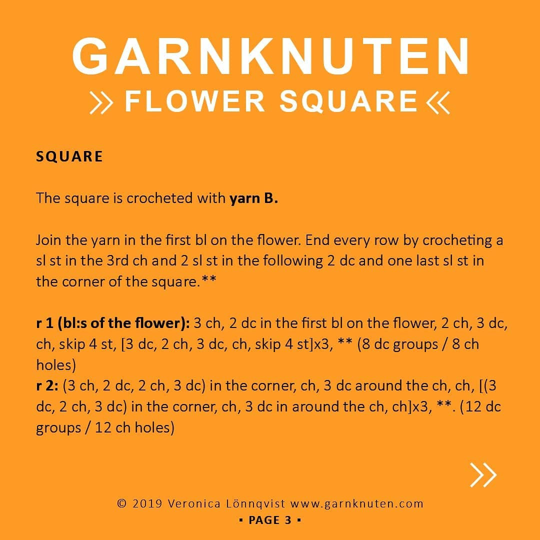 Crochet Flower Square Pattern for Beginners - Free Download