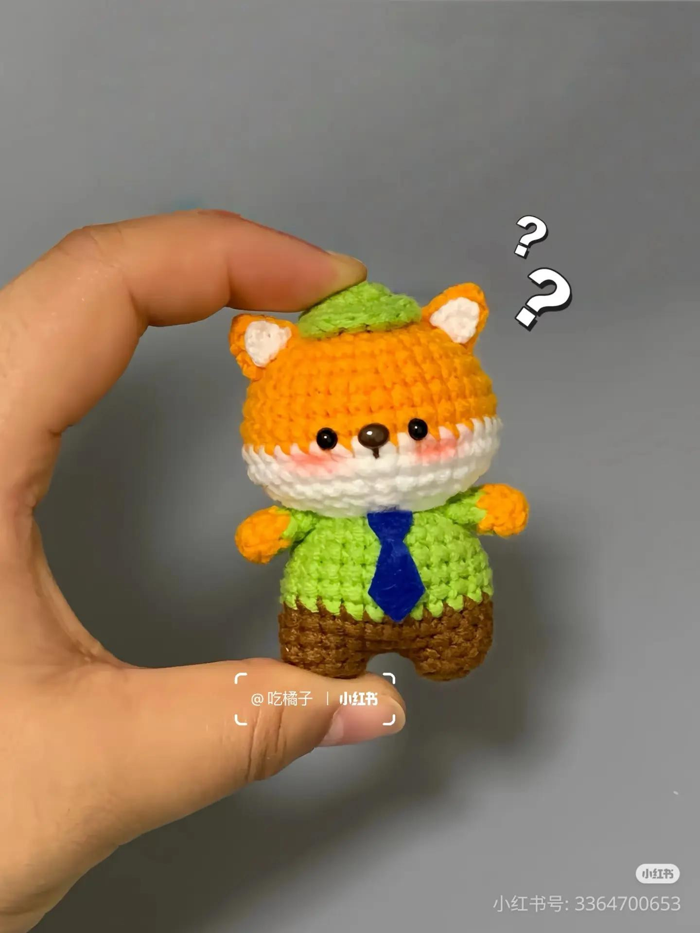 Crochet Fox Pattern with Colorful Yarn Selection