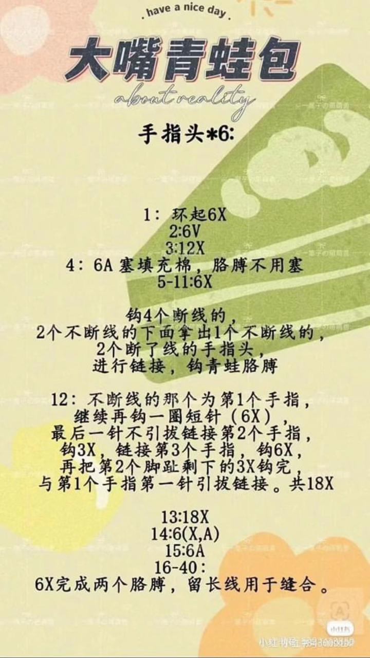 Crochet Frog Bag Pattern with Overalls and Star Decoration